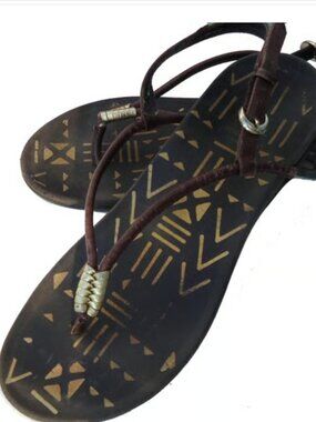 Dr. Andrew Weil Thong Orthoheel Flexor Sandals size 9 Adjustable heel strap
